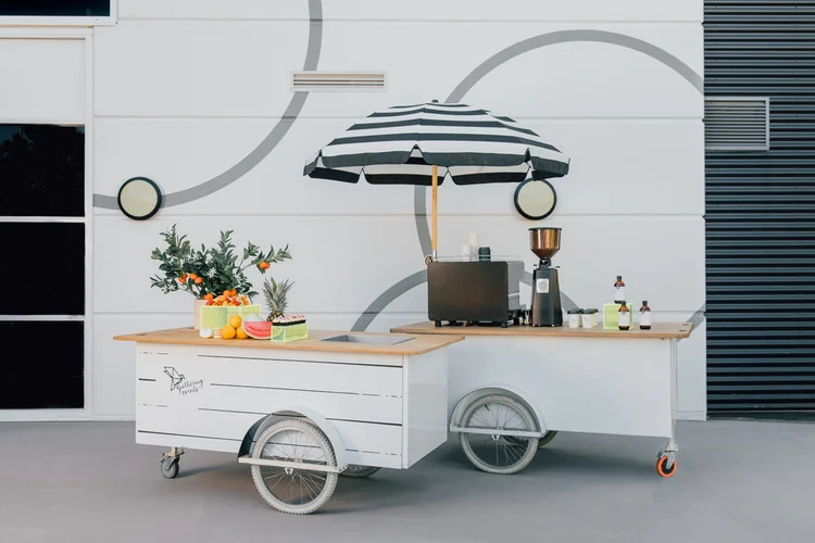 Mobile coffee cart hire