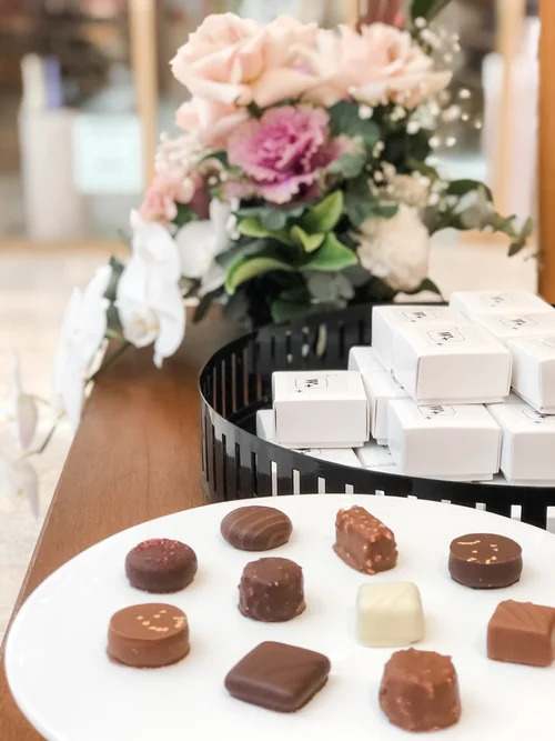 Chocolates on a plate
