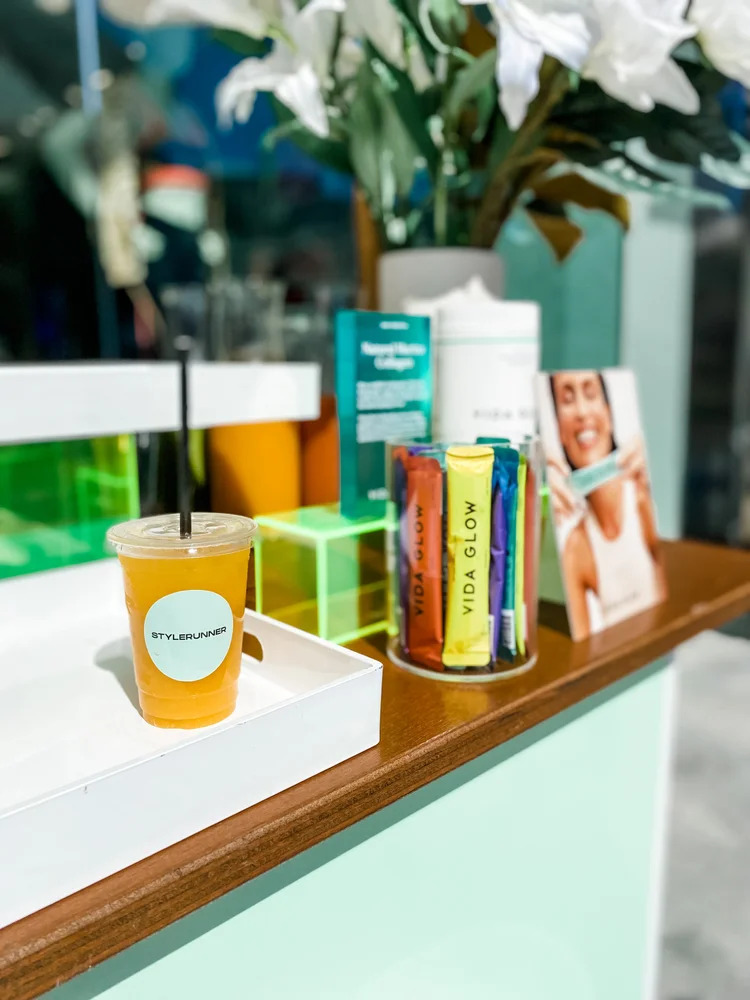 Branded food and drink at an event.